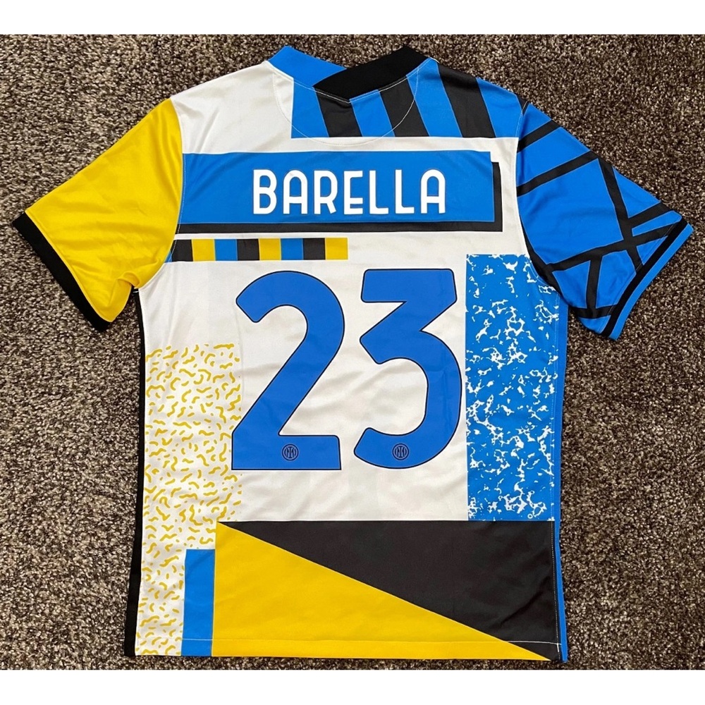 2020-2021 Inter Milan "Barella" Fourth Jersey - Size Large - 9/10 Condition